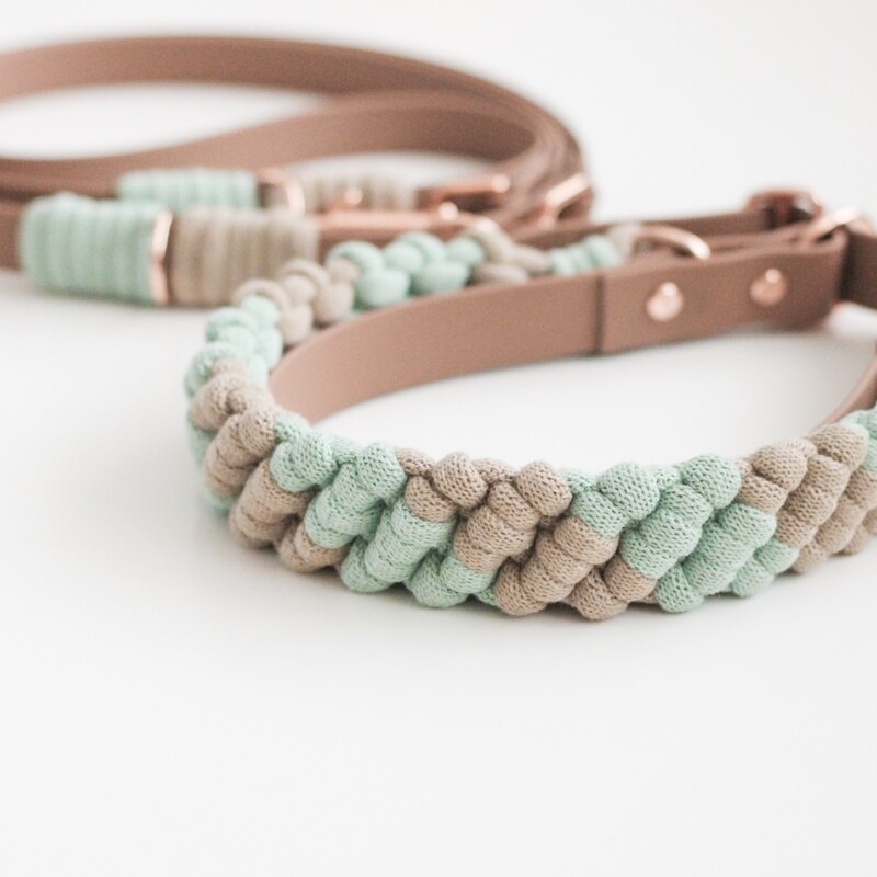 Makramee-Hundehalsband – Handgefertigt & verstellbar