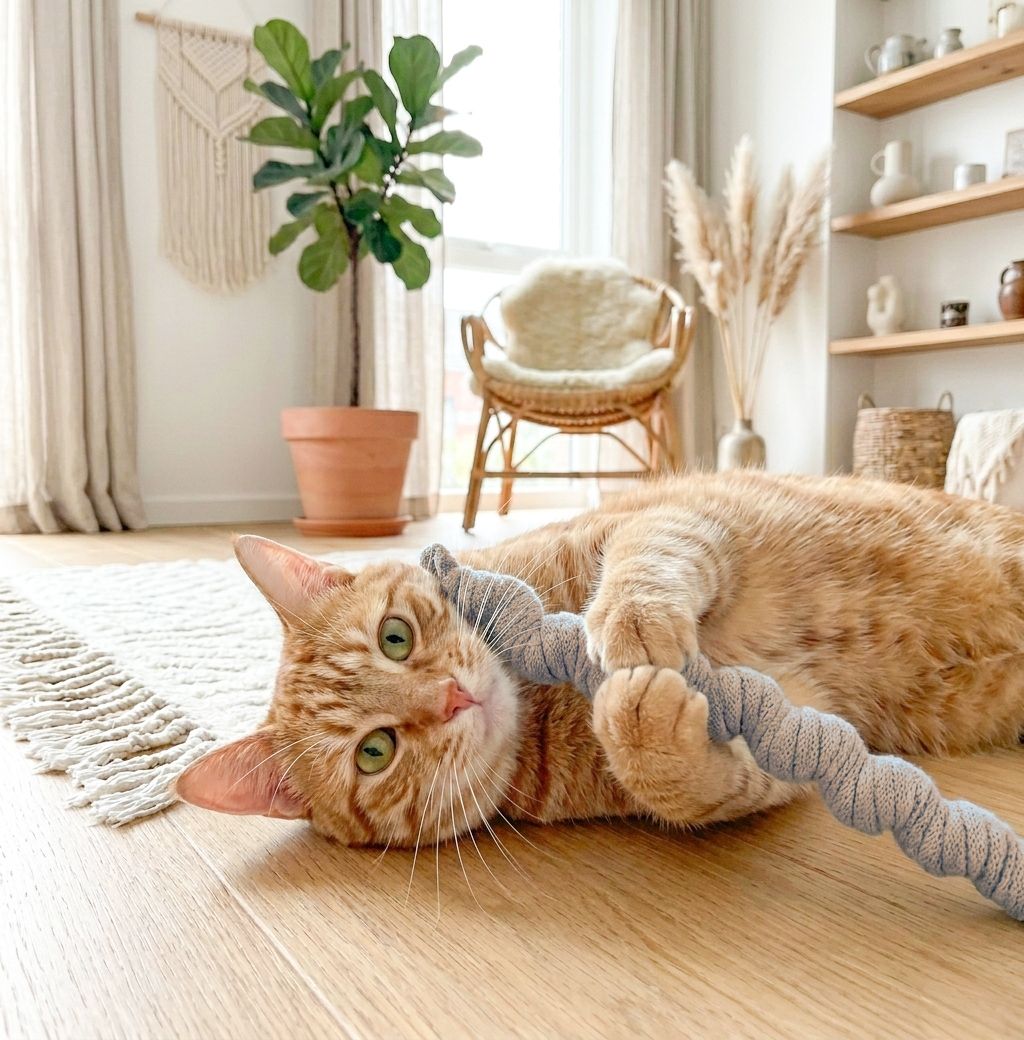 Katzenspielzeug "Schlange Hugo" – 18–54 cm wählbar