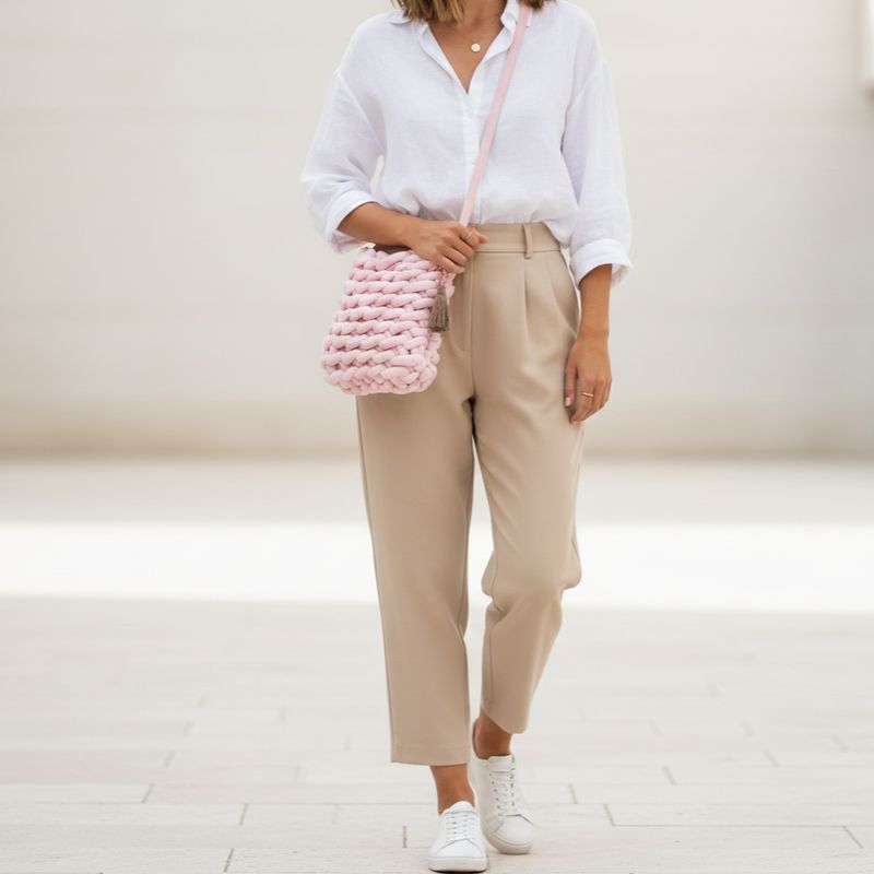 Schultertasche aus Bio-Baumwolle – handgefertigt & vegan