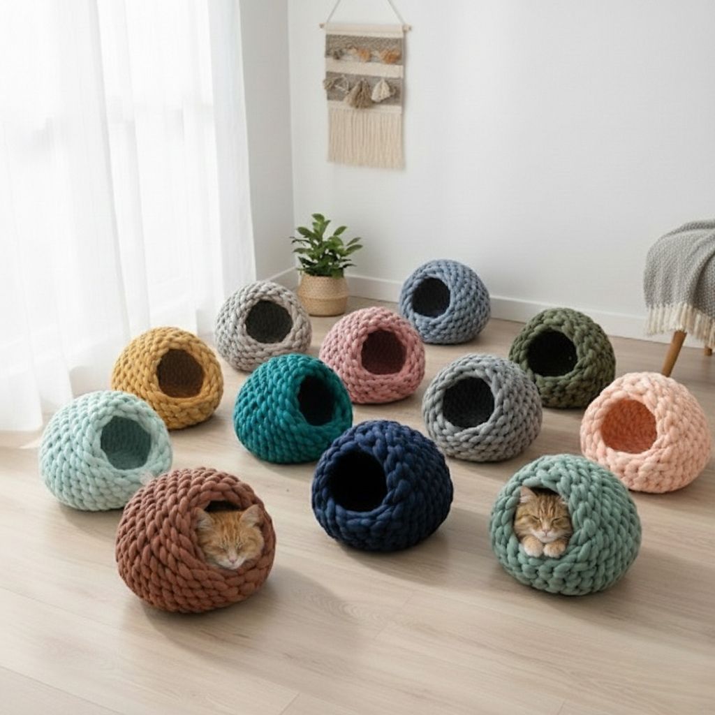 Katzenhöhle | Emma – Handgemacht aus Bio-Baumwolle