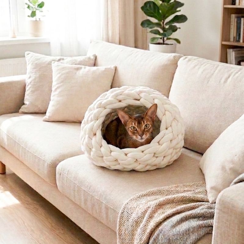 Katzenhöhle | Emma – Handgemacht aus Bio-Baumwolle