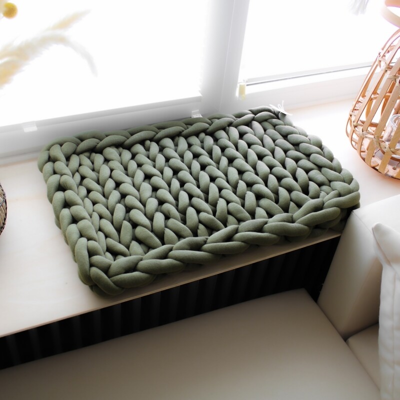 Hundebett | Fensterbankbett - Quermuster | Handgemacht