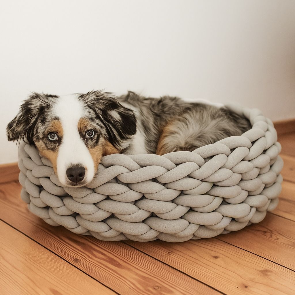 Hundekörbchen Anton – Bio-Baumwolle, handgemacht