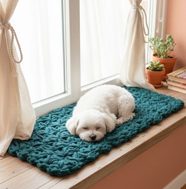 Bankauflage | Fensterbankauflage | Blütenmuster ca. 105x40 cm