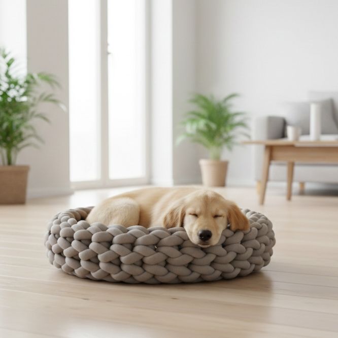 Hundekorb Lisa – Bio-Baumwolle Handarbeit Hundekorb Lisa – Bio-Baumwolle Handarbeit