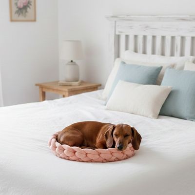 Flacher Hundekorb Emil Bio-Baumwolle