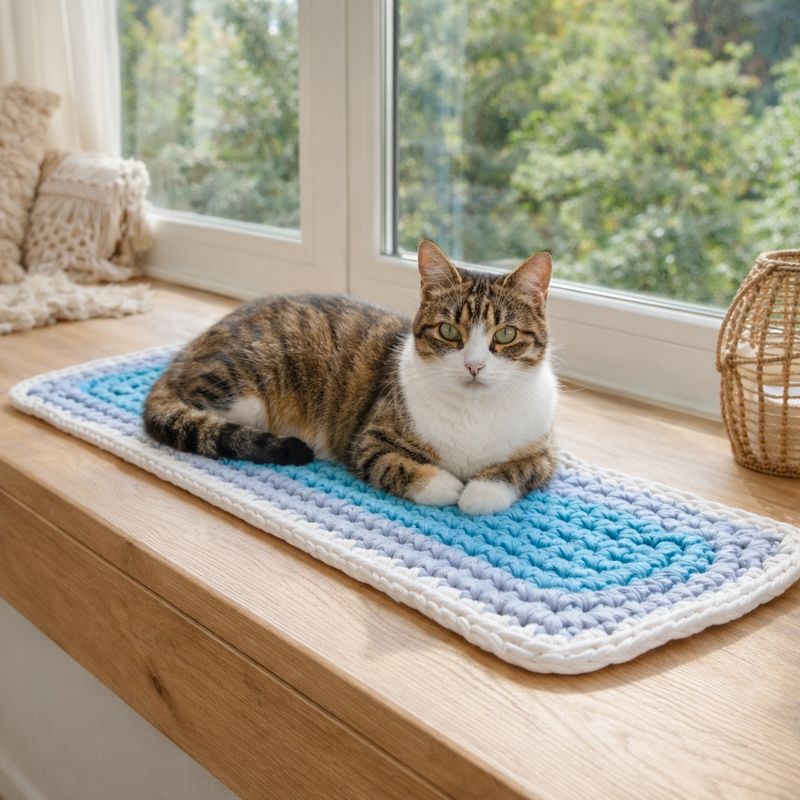 Einzelstück Fensterbankbett 3farbig ca. 95 x 26 cm