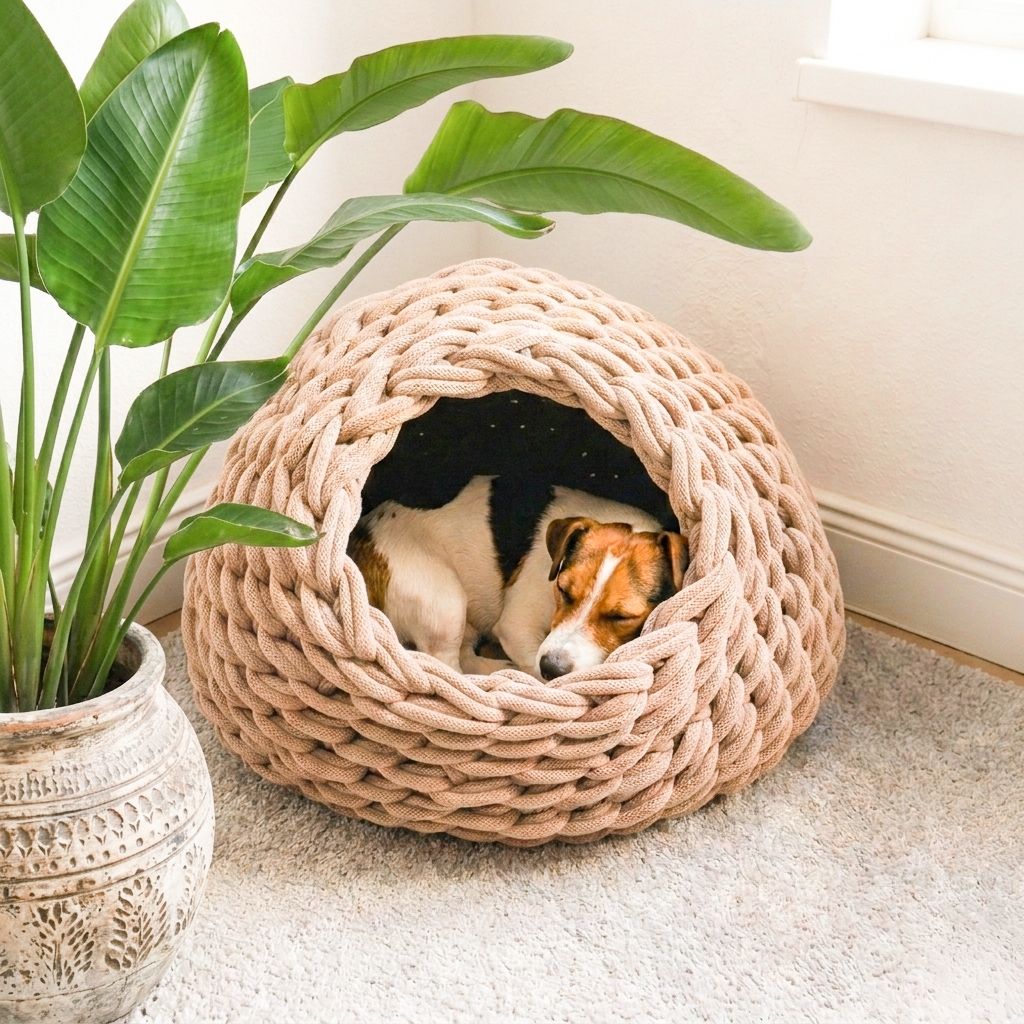 Höhle Cleo in der Farbe 5 (Warm Beige), Innenliegefläche ca. 44x43 cm