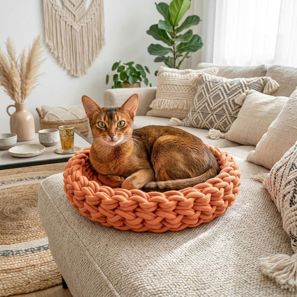 Katzenkorb Louis | Baumwolle & Handarbeit | 34 Farben