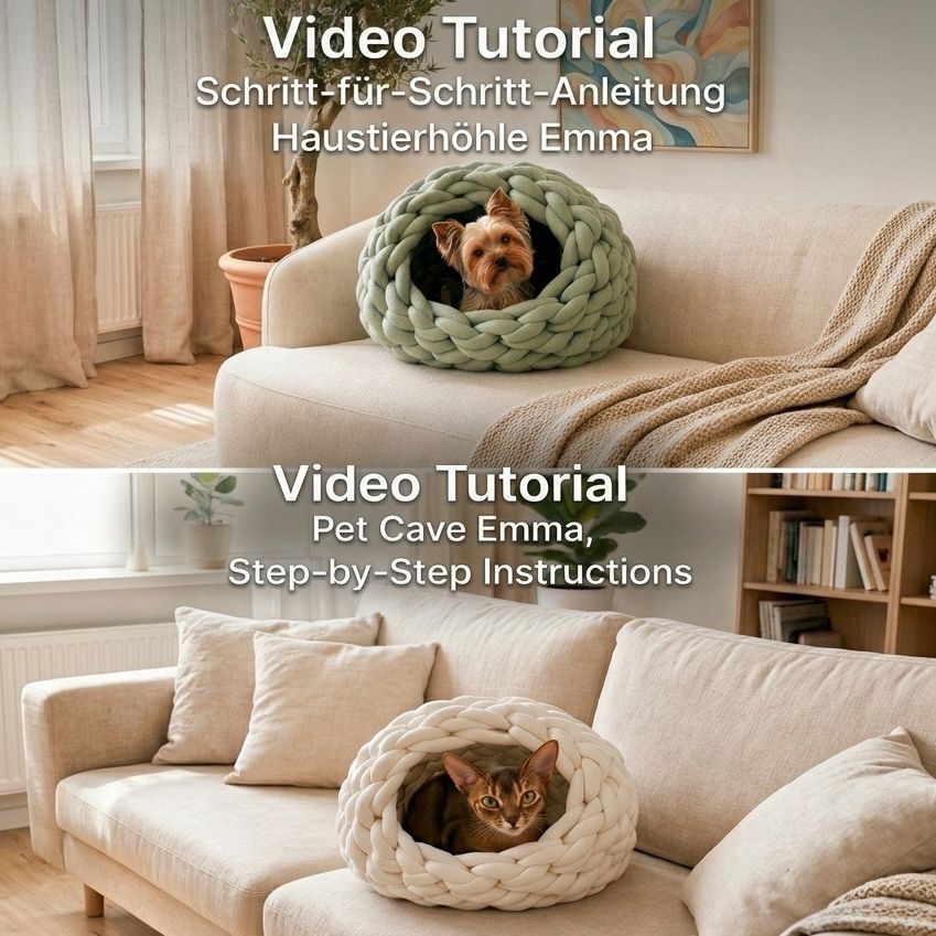 Video-Anleitung Höhle Emma & DIY Katzen- & Hundehöhle Größe L