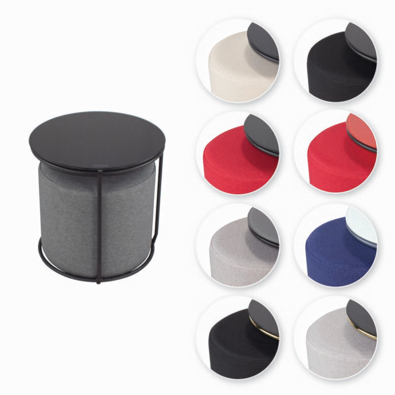 Mesa de apoio com Pufe embutido (Jasper)