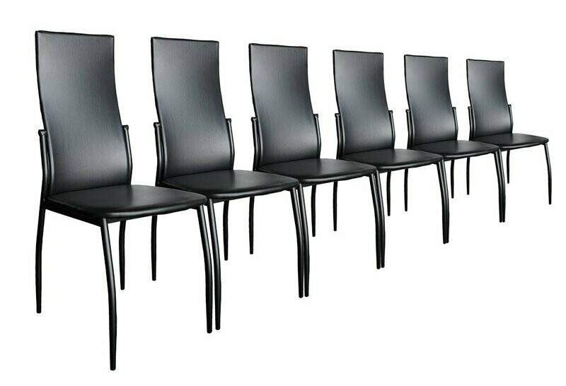 Cadeira S20 | Conjunto de 6 cadeiras | Cor: Preto