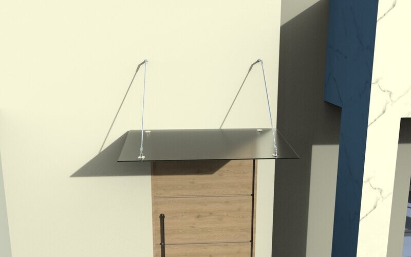 Tetos de vidro laminado (13 mm) com suportes em aço inox | Vidro Fosco