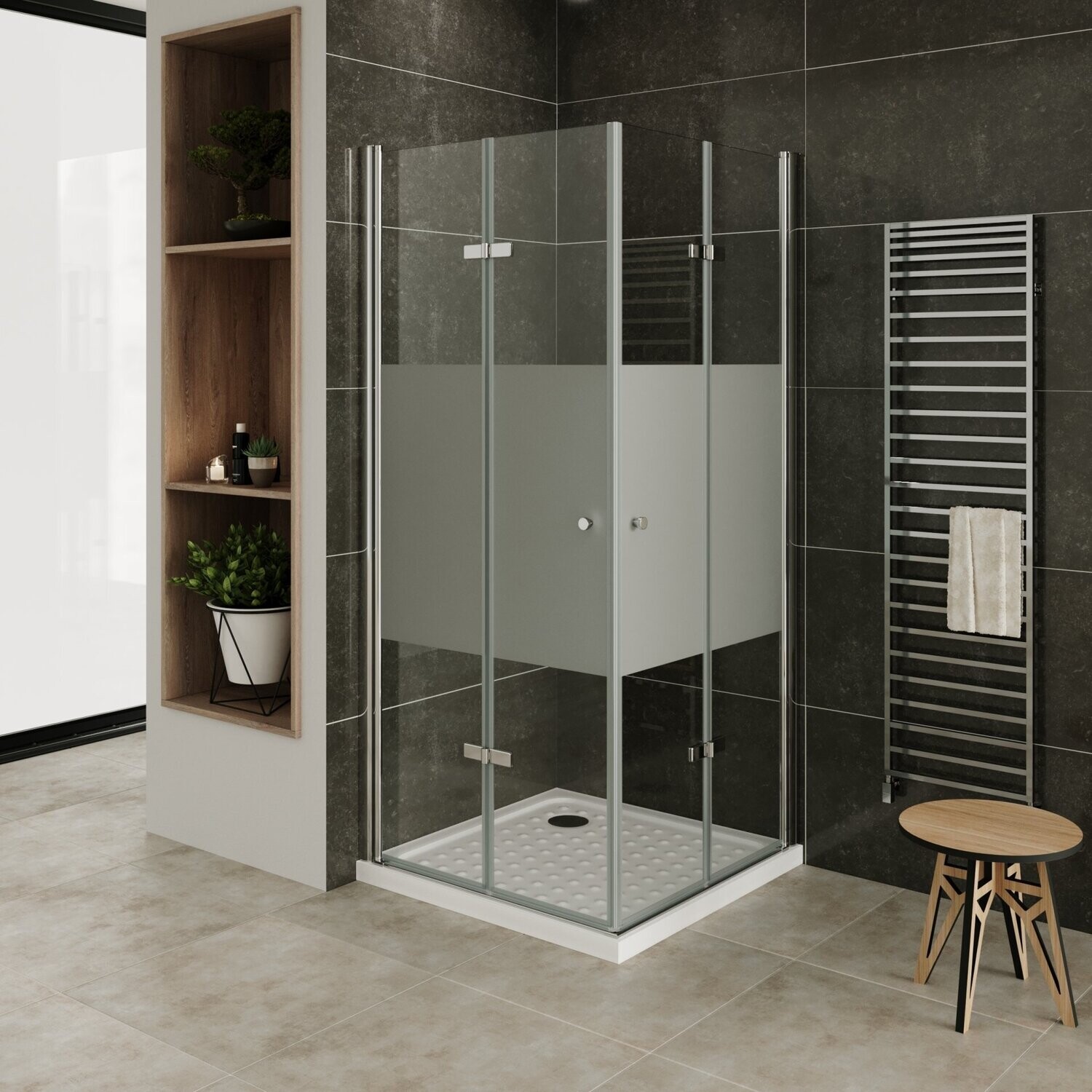 Cabine de duche EMMA | Altura 190 cm | Vidro Meio Fosco