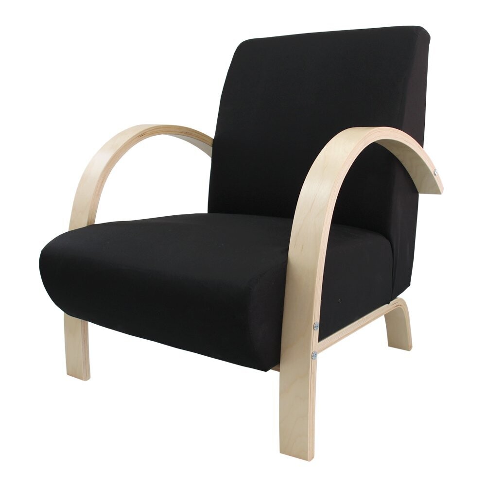 Poltrona preta em Poliéster - SOFA3