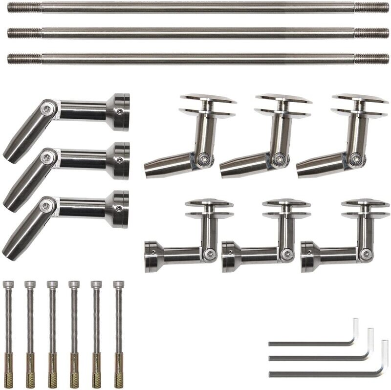 Kit de Suporte para telhados de vidro - 6 pontos de fixação