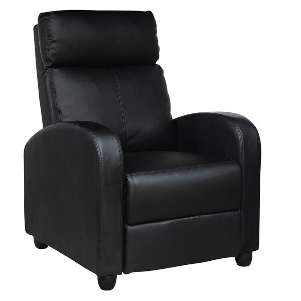 Cadeirão reclinável preto e castanho - CINEMA