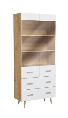 Vitrina NIZZA carvalho-branco - W2D2S