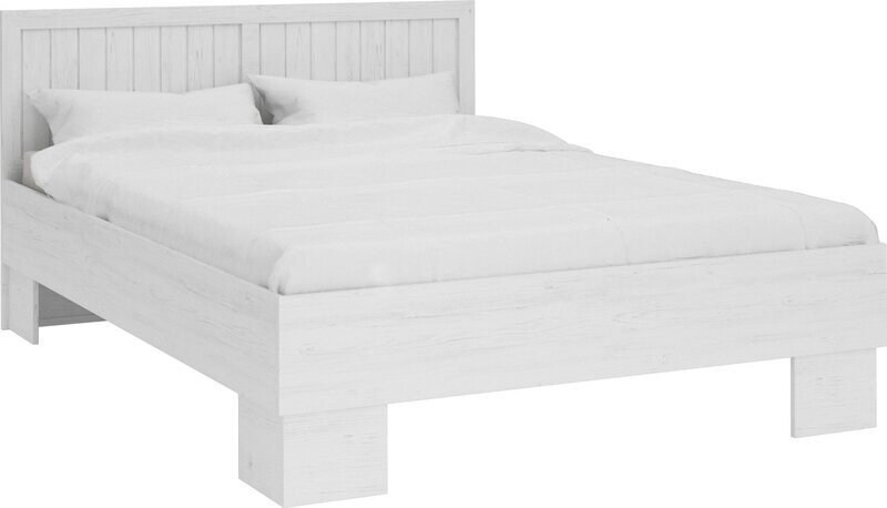 ROCHELLE - Cama de Casal 160x200 cm em Madeira Branca