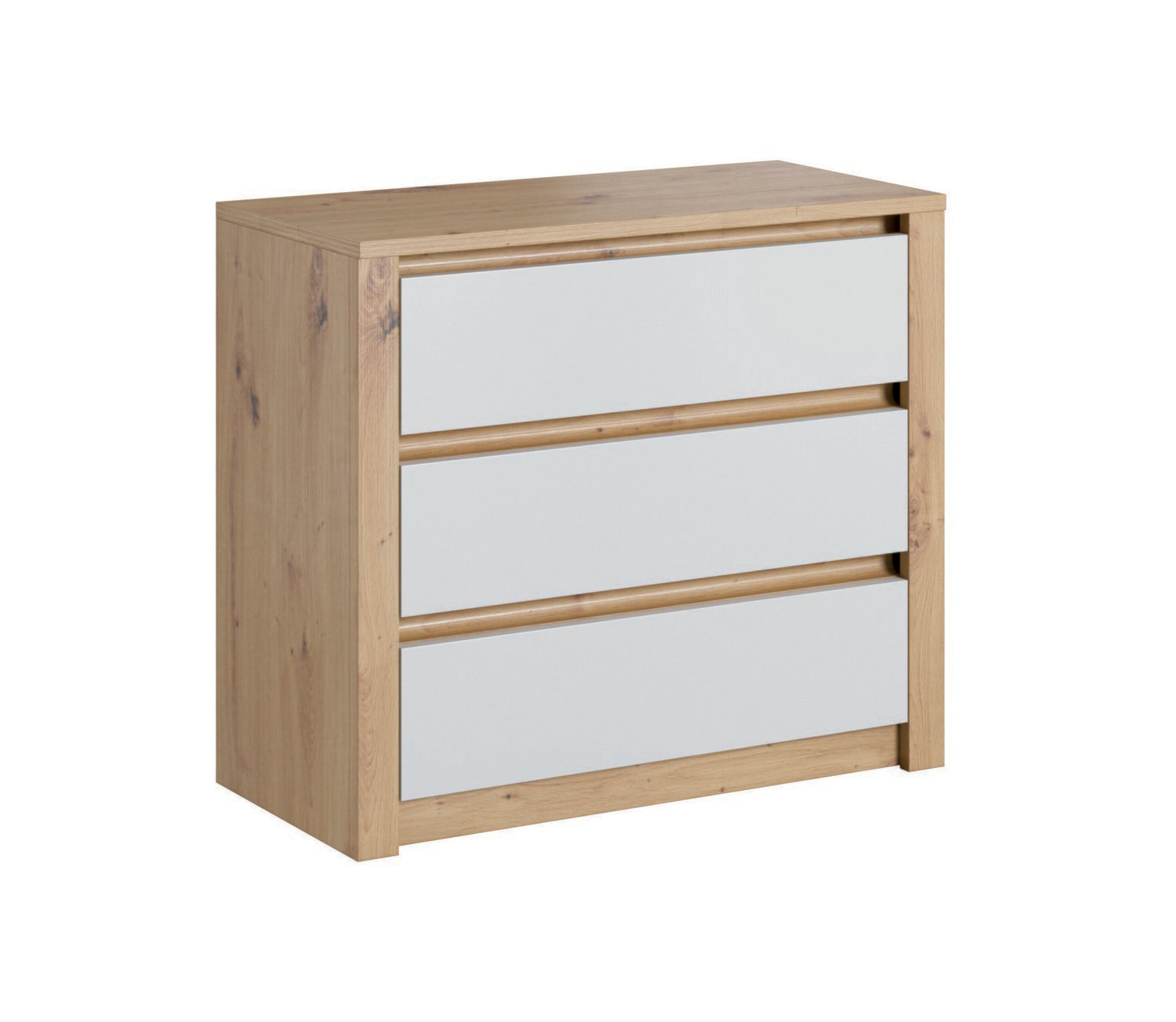 Cómoda CANNES cor carvalho-branco - K3S