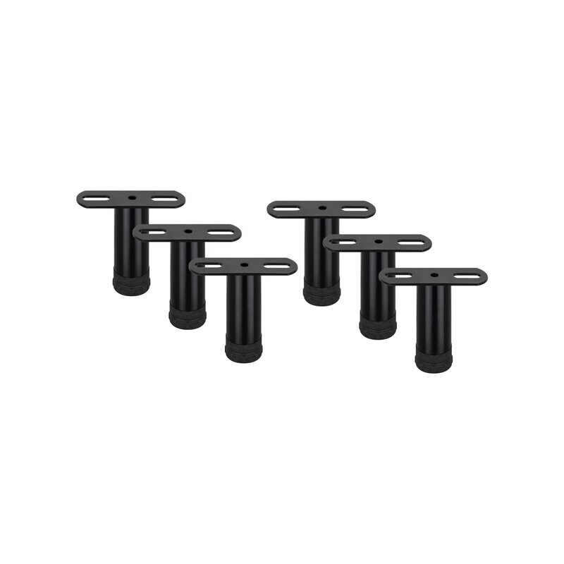 Pés de Metal Ajustável em 2 cm | Formato T | 6 unidades