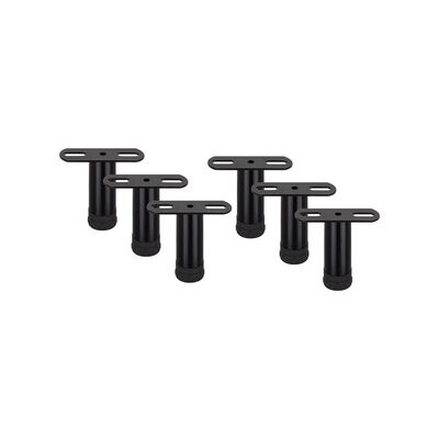 Pés de Metal Ajustável em 2 cm | Formato T | 6 unidades