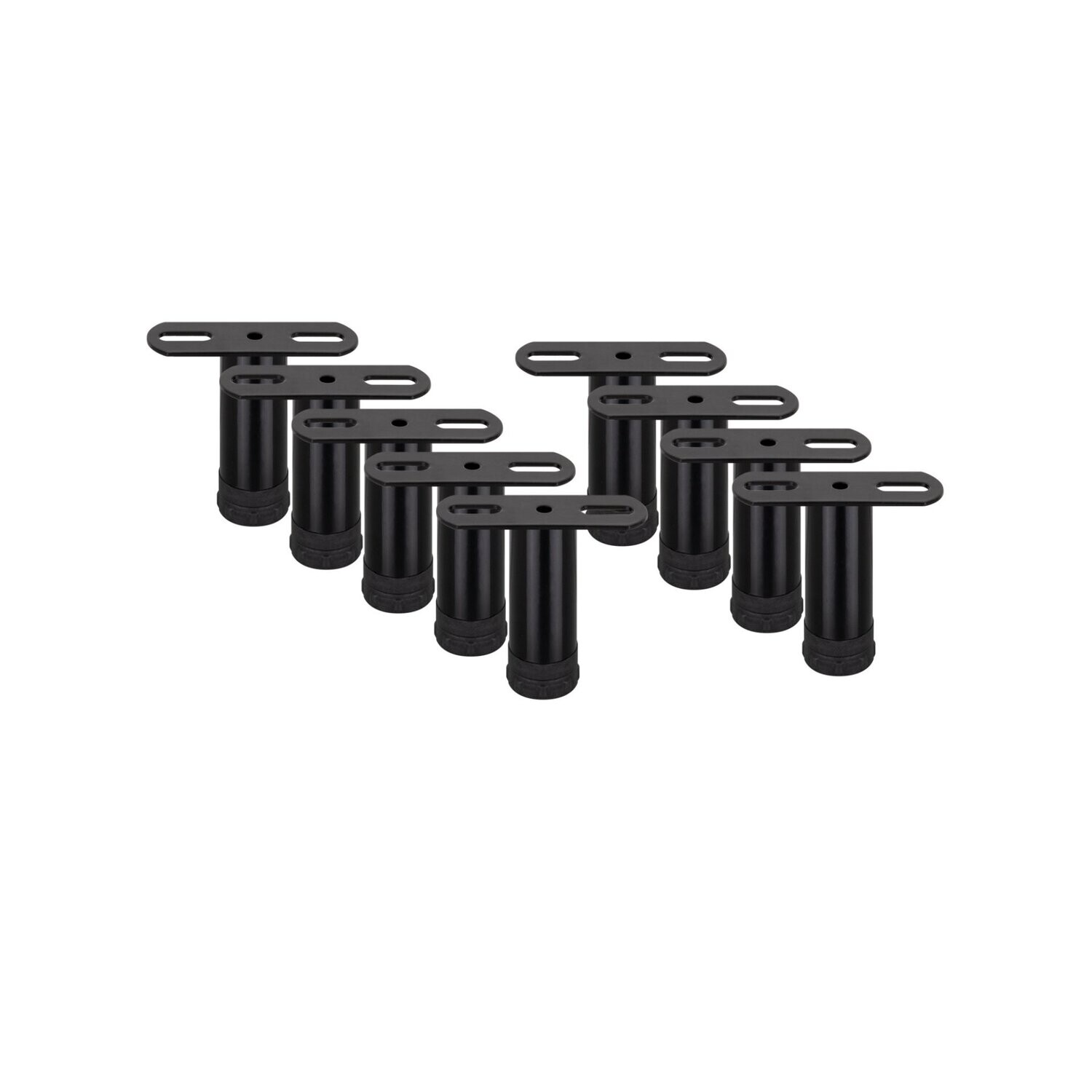 Pés de Metal Ajustável em 2 cm | Formato T | 9 unidades, Medidas: 10 cm - 12 cm