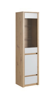 Vitrina CANNES cor Carvalho-branco - W1D
