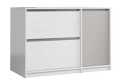 Cómoda LEON cor branco-cinza - K1D