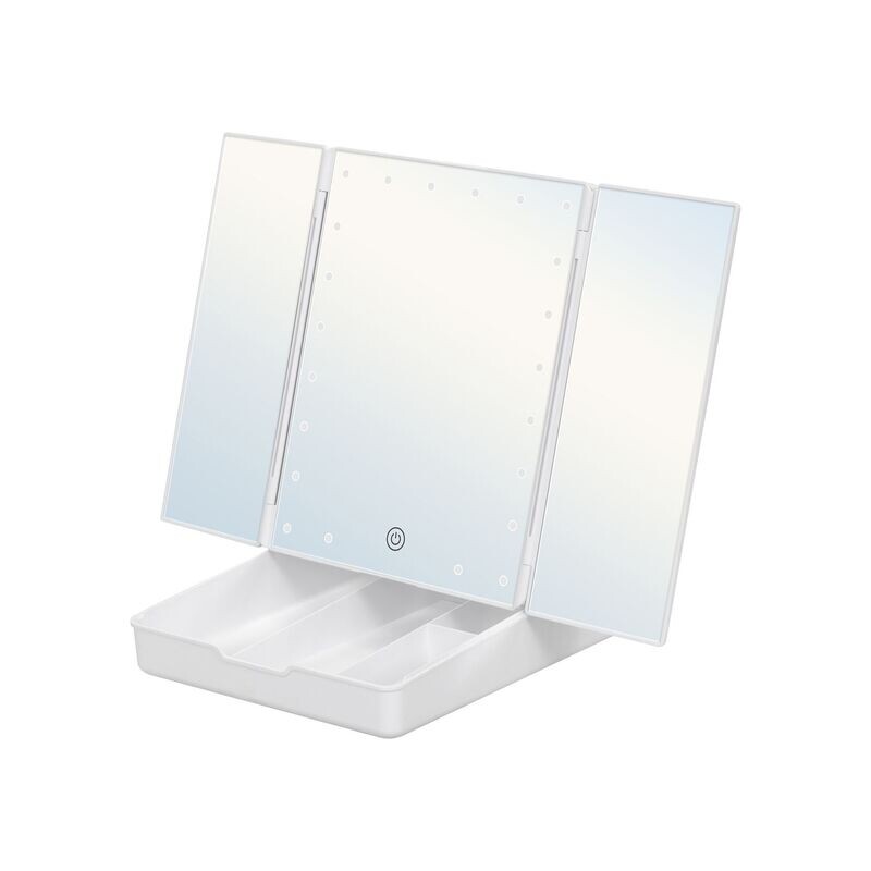 MAKEUP - Espelho de Maquilhagem com 21 Pontos de Luz LED e Ampliação