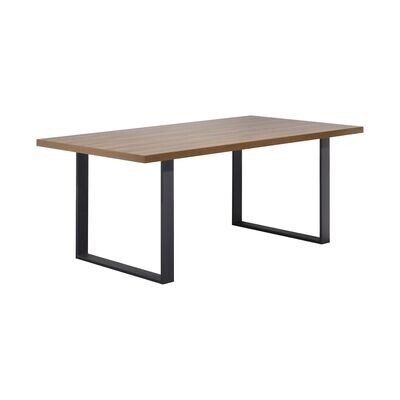 Mesa de Jantar MACON | Tampo: Nogueira | Pernas: Preto