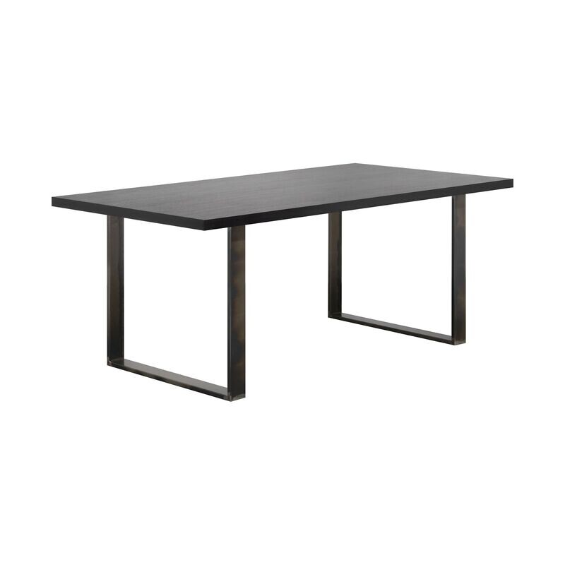 Mesa de Jantar MACON | Tampo: Preto | Pernas: Industrial