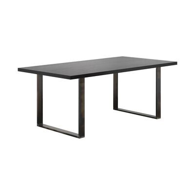 Mesa de Jantar MACON | Tampo: Preto | Pernas: Industrial