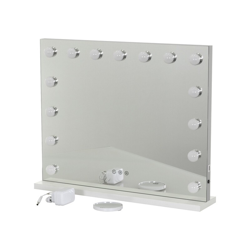 BULB STAND - Espelho de Maquilhagem com 15 Lâmpadas de Luz LED BULB STAND - Espelho de Maquilhagem com 15 Lâmpadas de Luz LED