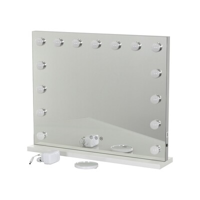 BULB STAND - Espelho de Maquilhagem com 15 Lâmpadas de Luz LED BULB STAND - Espelho de Maquilhagem com 15 Lâmpadas de Luz LED