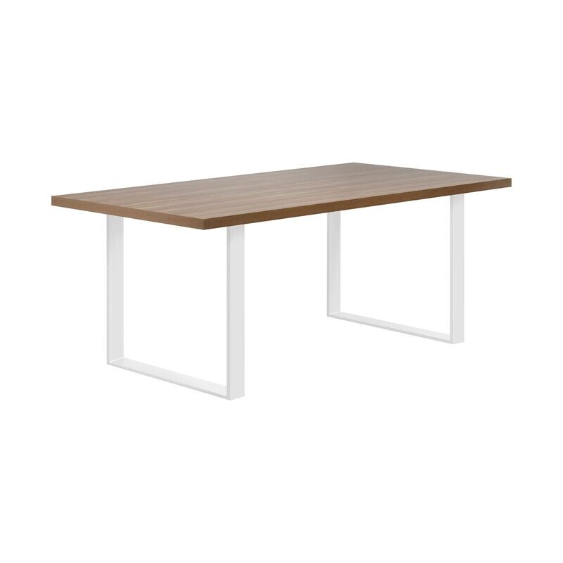 Mesa de Jantar MACON | Tampo: Nogueira | Pernas: Branco