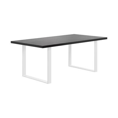 Mesa de Jantar MACON | Tampo: Preto | Pernas: Branco