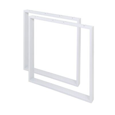 Pernas de Metal Branco para Mesa de Refeição | Conjuntos de 2 Pernas