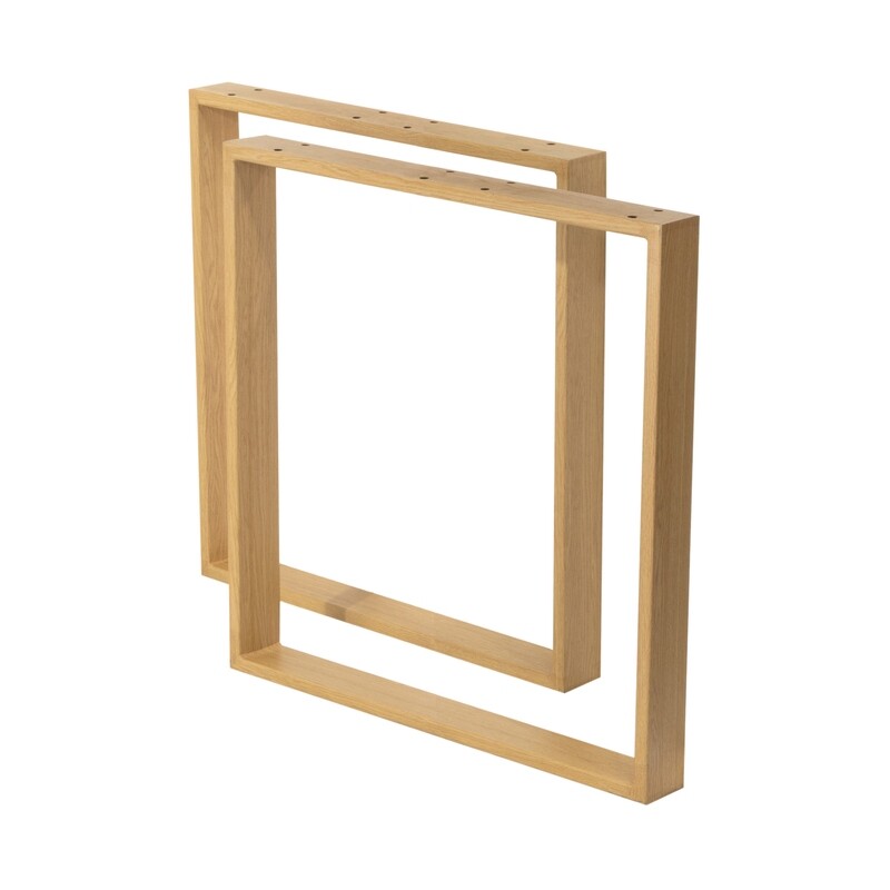 Pernas de Metal Madeira para Mesa de Refeição | Conjuntos de 2 Pernas