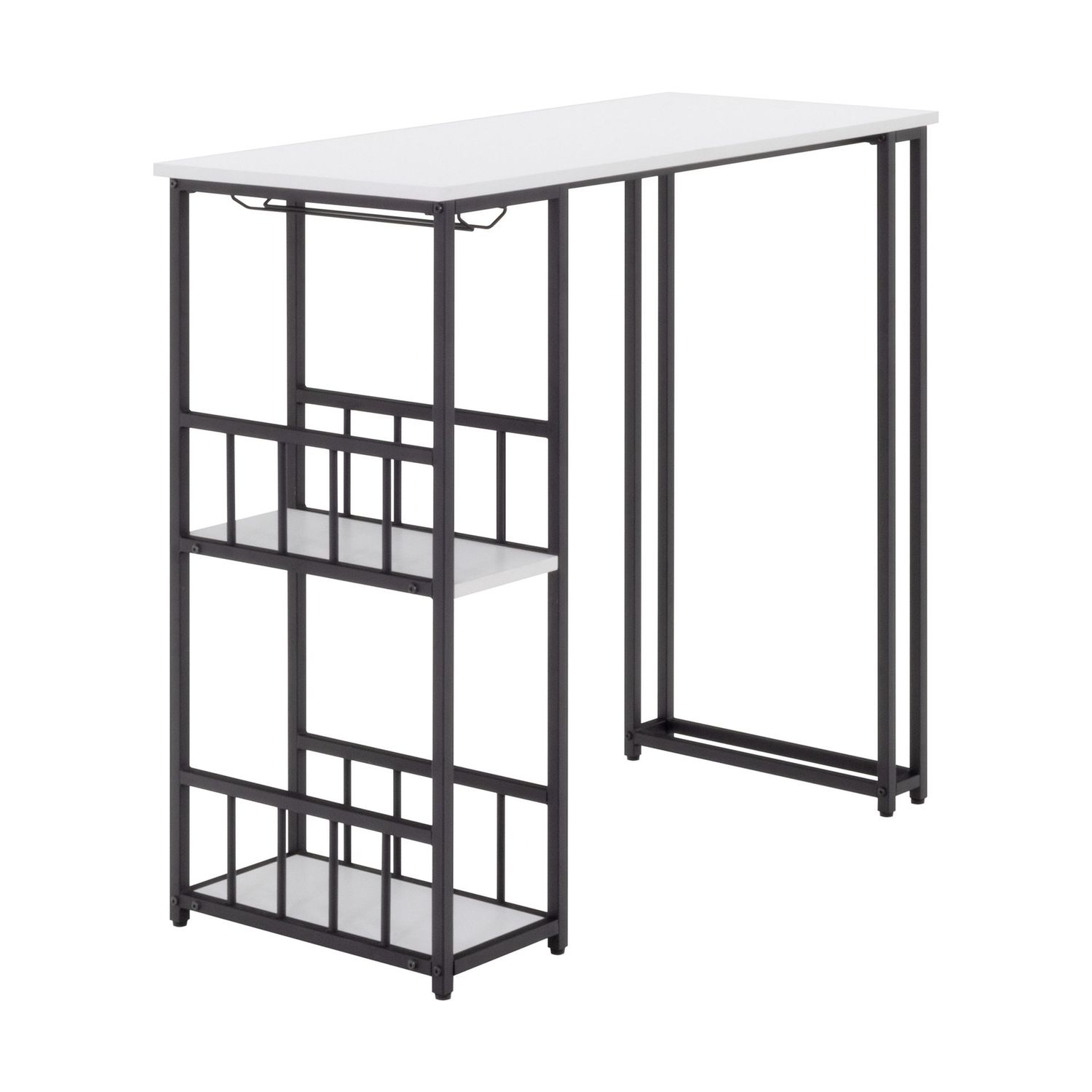 Mesa de bar GAVIN 110 x 50 cm | 105 cm de altura, cor branca