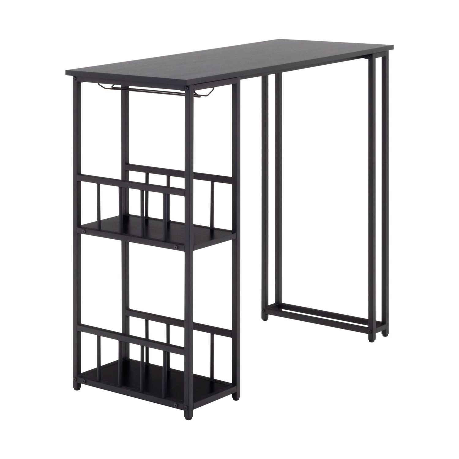 Mesa de bar GAVIN 110 x 50 cm | 105 cm de altura, cor preta