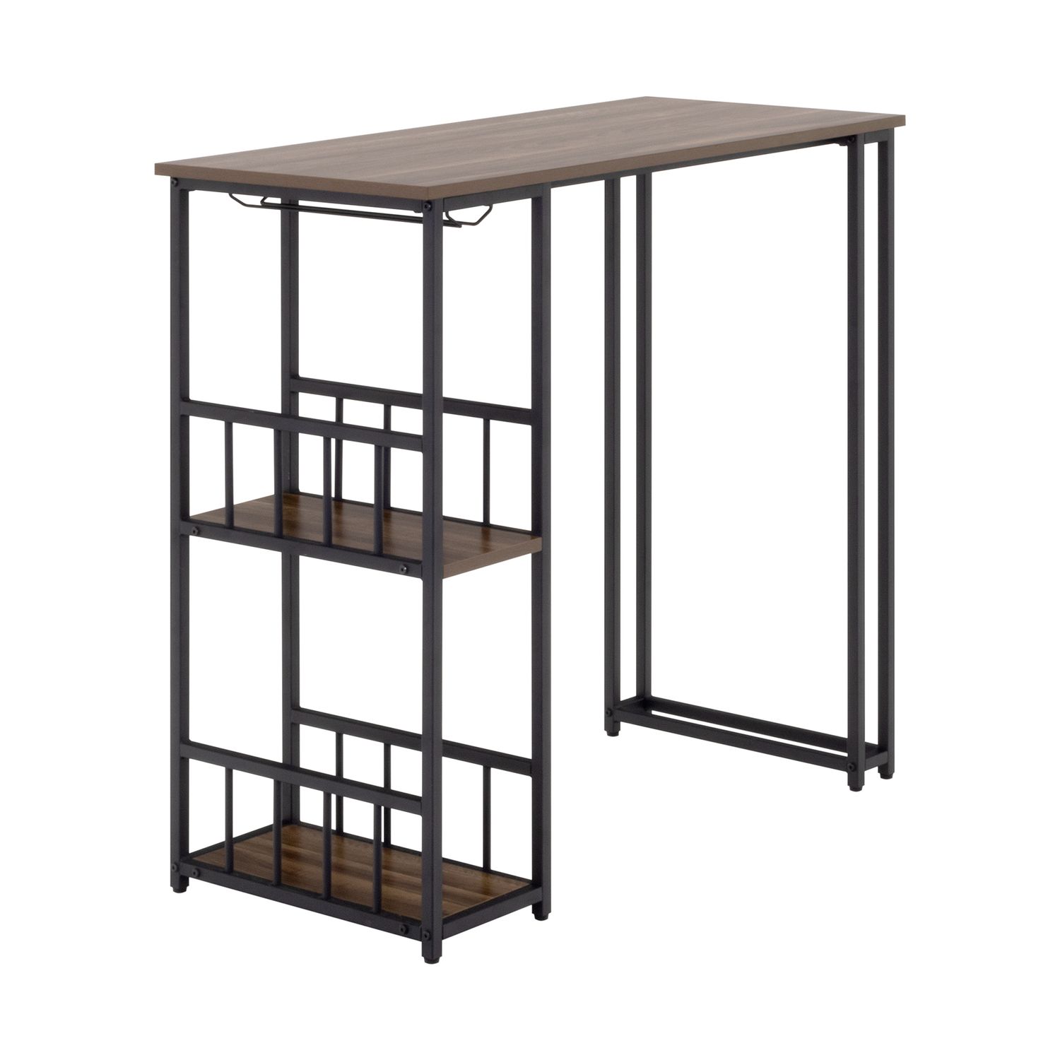 Mesa de bar GAVIN 110 x 50 cm | 105 cm de altura, cor nogueira