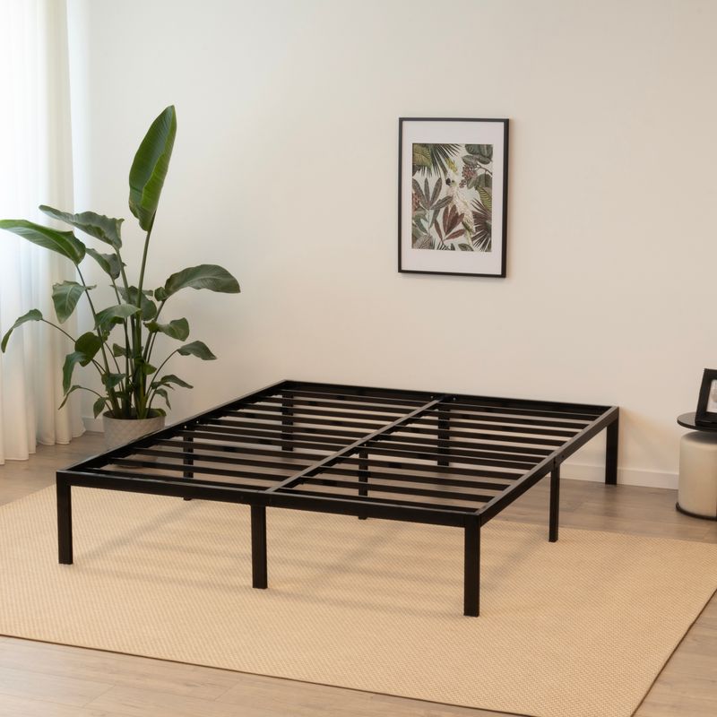 Sappho - Cama Plataforma Metal com Armazenagem 31cm, Preto