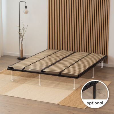 Estrado ORTHO IF02 c/ Ripas de Madeira Amortecedoras, Estrutura Sólida em Metal Preto