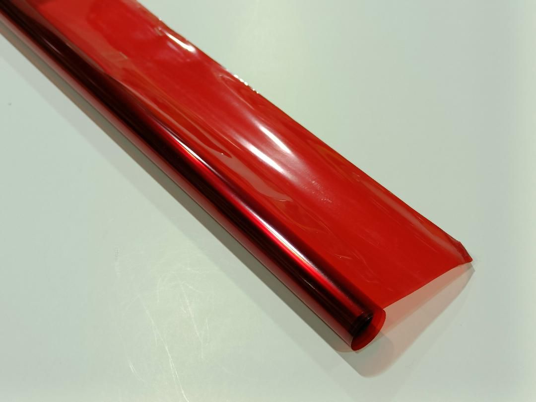 FILM RECUBRIMIENTO ALAS ROJO TRANSPARENTE ROLLO 2 X 0,64 MTS