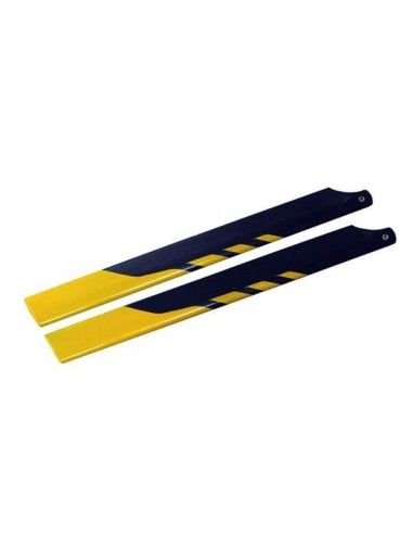 PALAS FIBRA DECARBONO AMARILLAS HELICOPTERO 450 325 MM