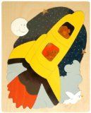 PUZZLE DE MADERA ALTA CALIDAD GEORGE LUCK COHETE ESPACIAL