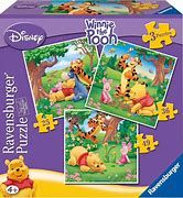 3 PUZZLES WINNIE THE POOH DISNEY 49 - 36 - 25 PIEZAS