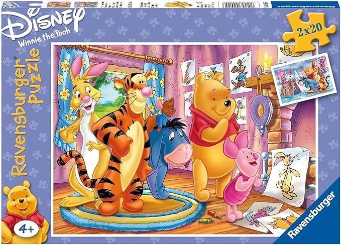 2 PUZZLES WINNIE THE POOH DISNEY 20 PIEZAS CADA UNO
