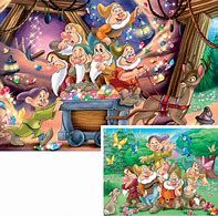 2 PUZZLES DE 7 ENANITOS DISNEY  20 PIEZAS CADA UNO